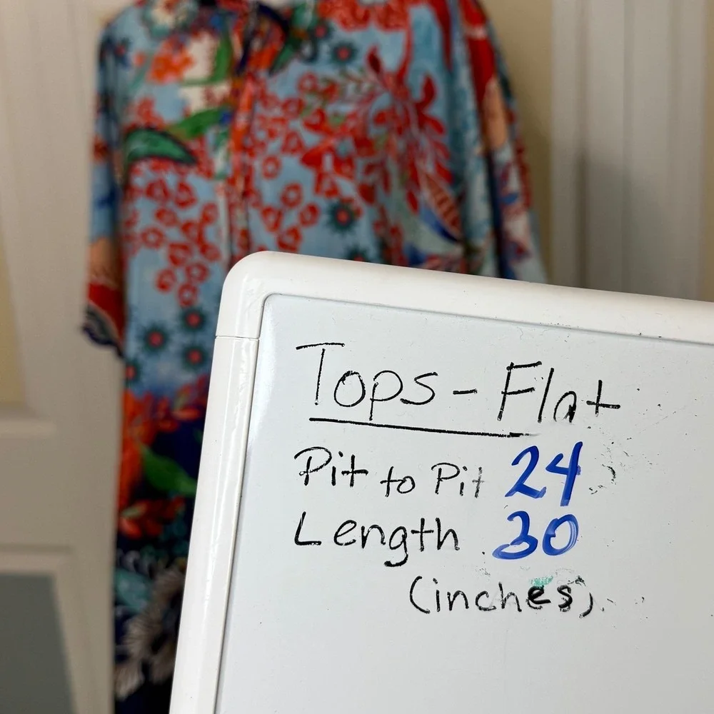 Love Kyla Anthropologie Tunic Bohemian Floral Print Tie Neck Scalloped Edge M